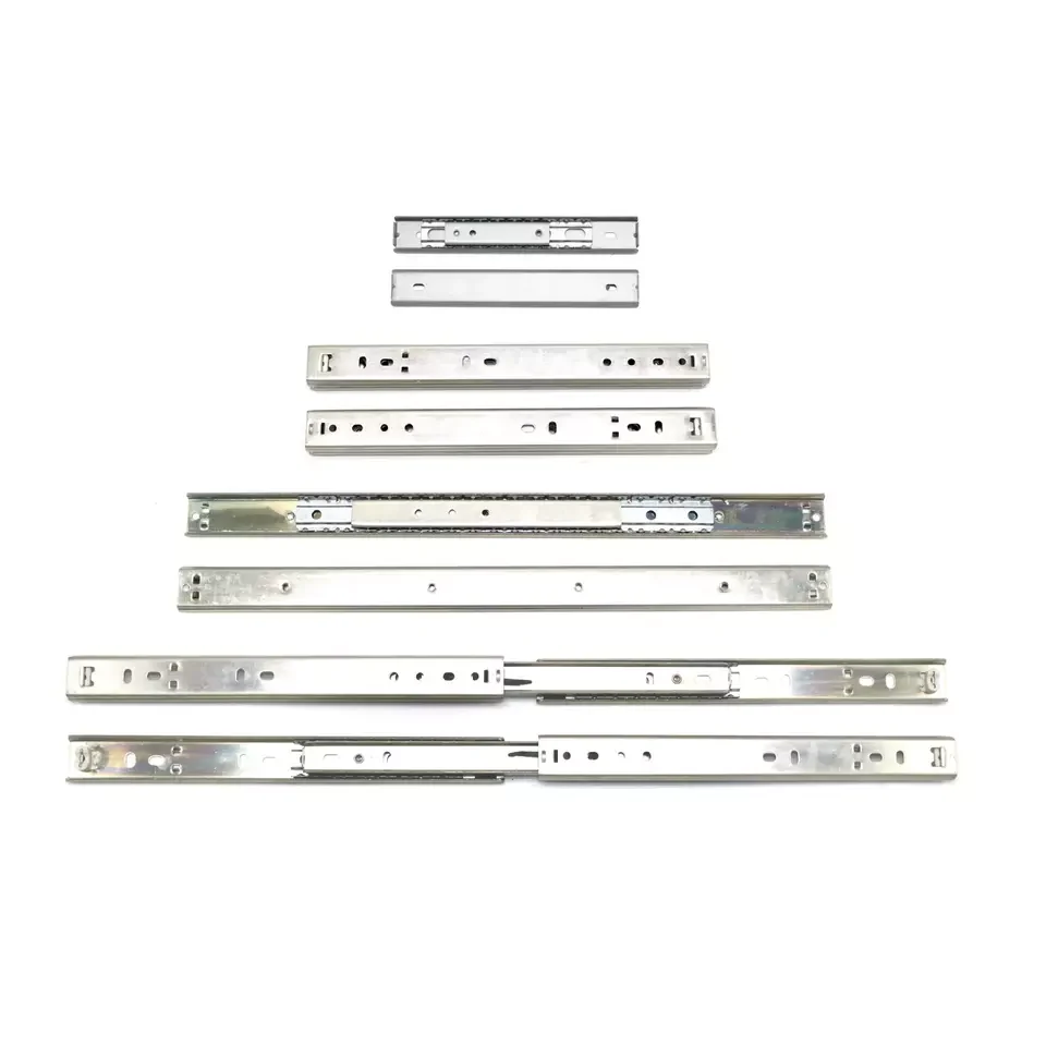 Telescopic drawer slides in a range of lengths