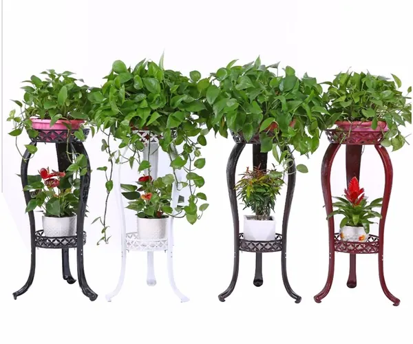 2-Tiered Scroll Classic Plant Stand