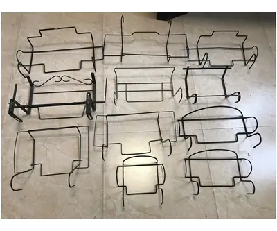 Art Iron Square Flower Pot Holder: All view 4