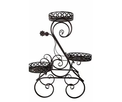 3-Tiered Scroll Classic Plant Stand HHAIPS02