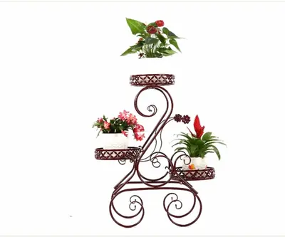 3-Tiered Scroll Classic Plant Stand view 3