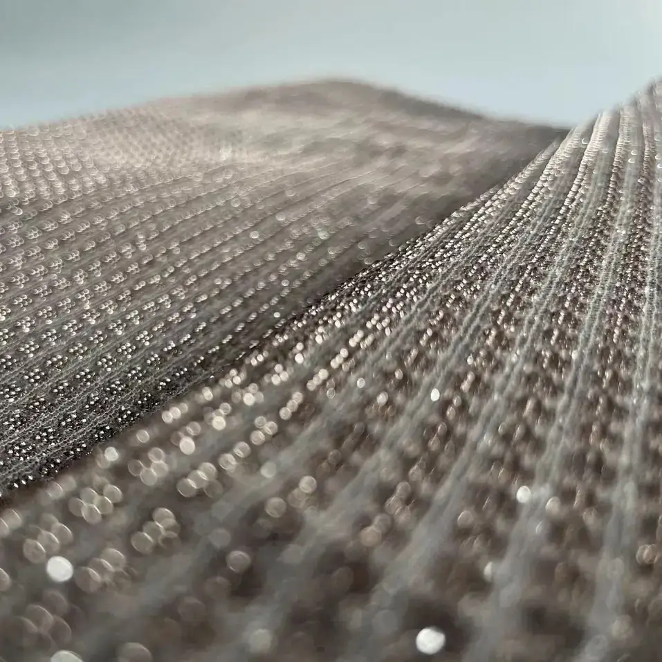 100%Polyester Sprinkle Gold Fabric - view 2