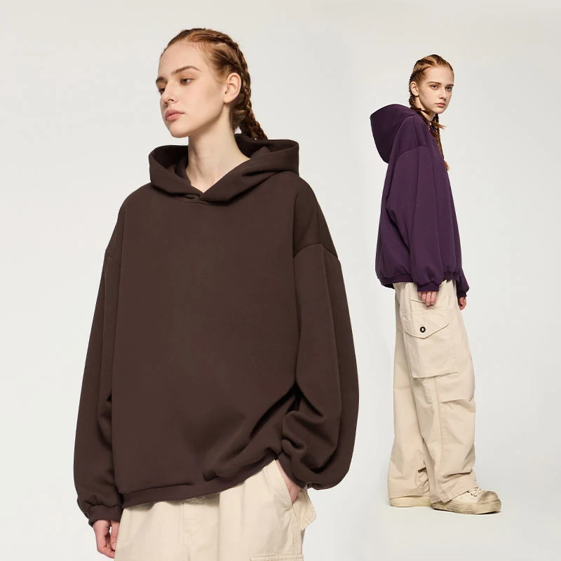 300 GSM Blank Oversized Hoodie Crop Hoodie Streetwear - view 4