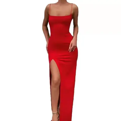 Custom Logo Solid Color Women's Dress