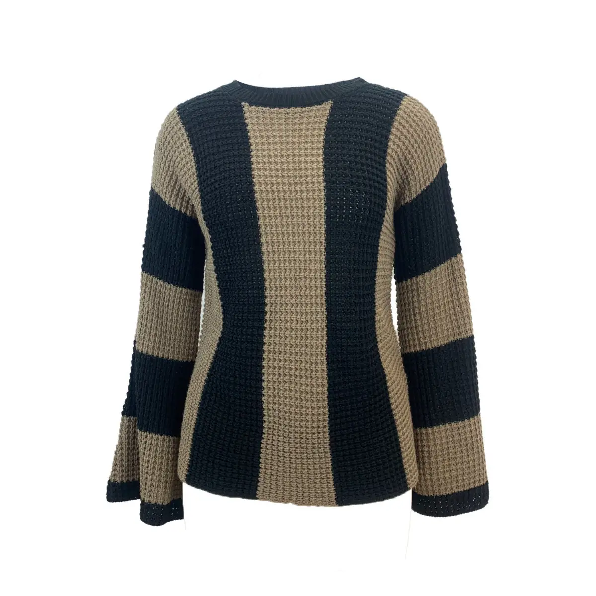 Custom Striped Niche Knitted Women's Sweater Top