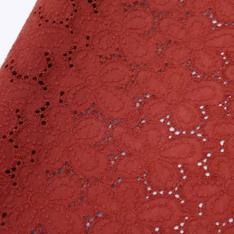 Embroidered Eyelet Lace 100% Cotton Quilting Fabric