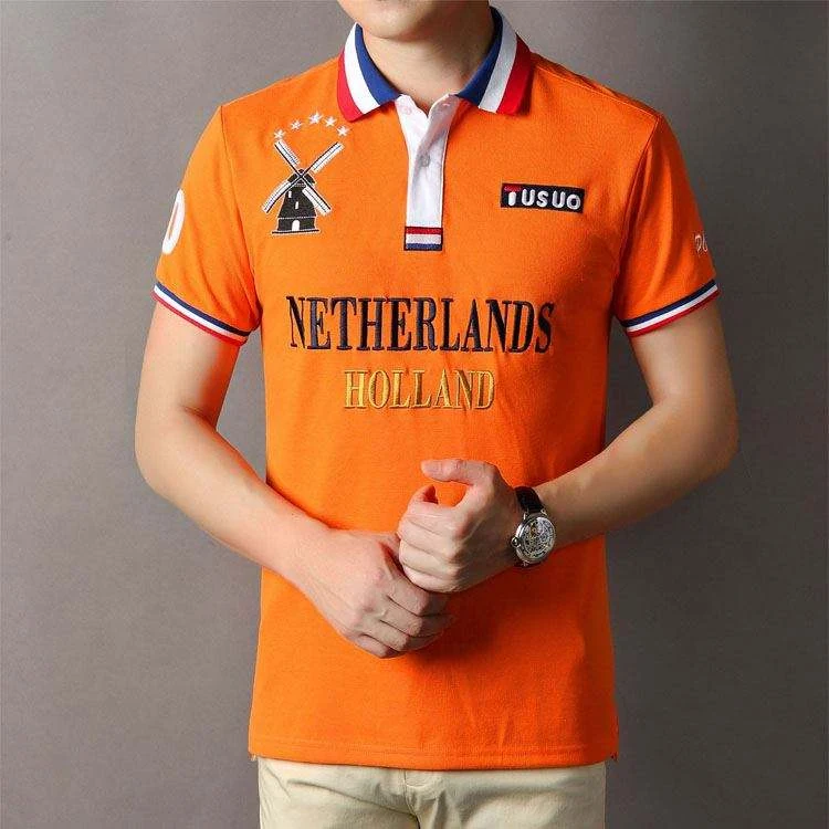 In Stock European Code Loose Sports Short-sleeved Polo Shirt - view 3