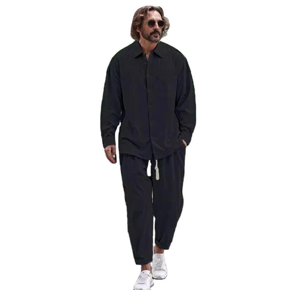 New Men's Set Spring Autumn Man Sportswear 2 Piece Sets - view 5
