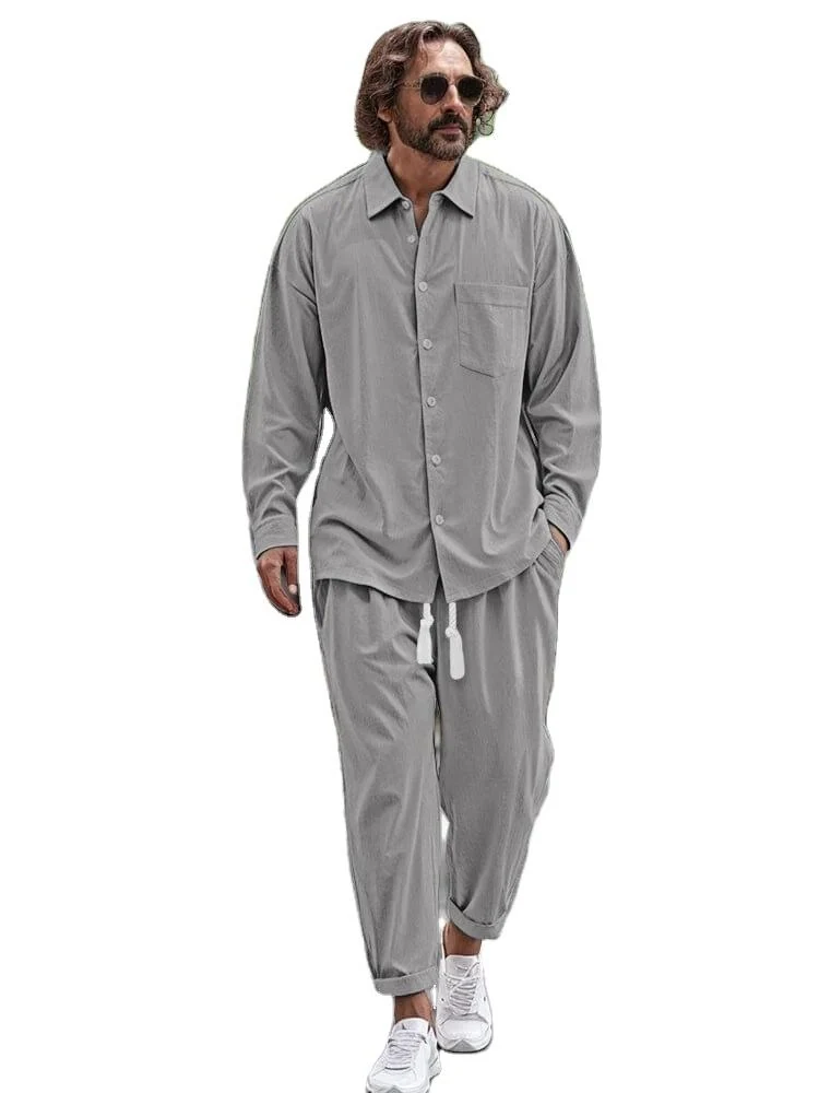 New Men's Set Spring Autumn Man Sportswear 2 Piece Sets - view 4