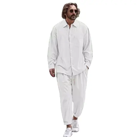 New Men's Set Spring Autumn Man Sportswear 2 Piece Sets