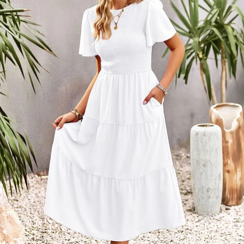 ODM/OEM High Quality Ladies Elegant Casual Long Dresses - view 5