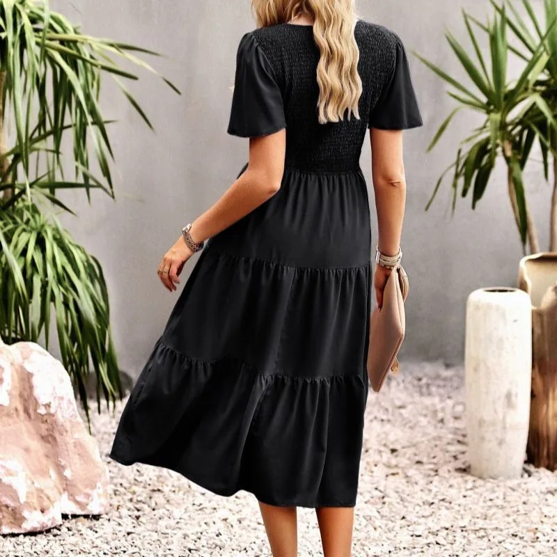 ODM/OEM High Quality Ladies Elegant Casual Long Dresses - view 3