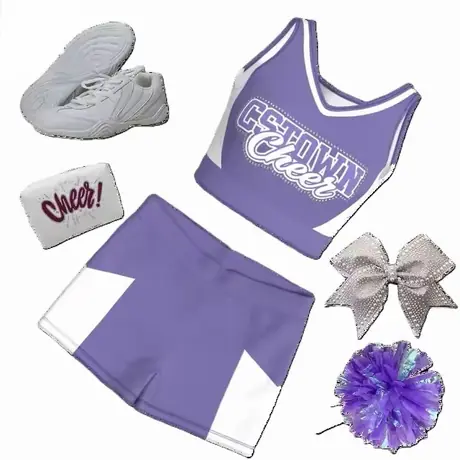 Wholesale Cheer Practice Bra Purple Cheerleading Uniforms