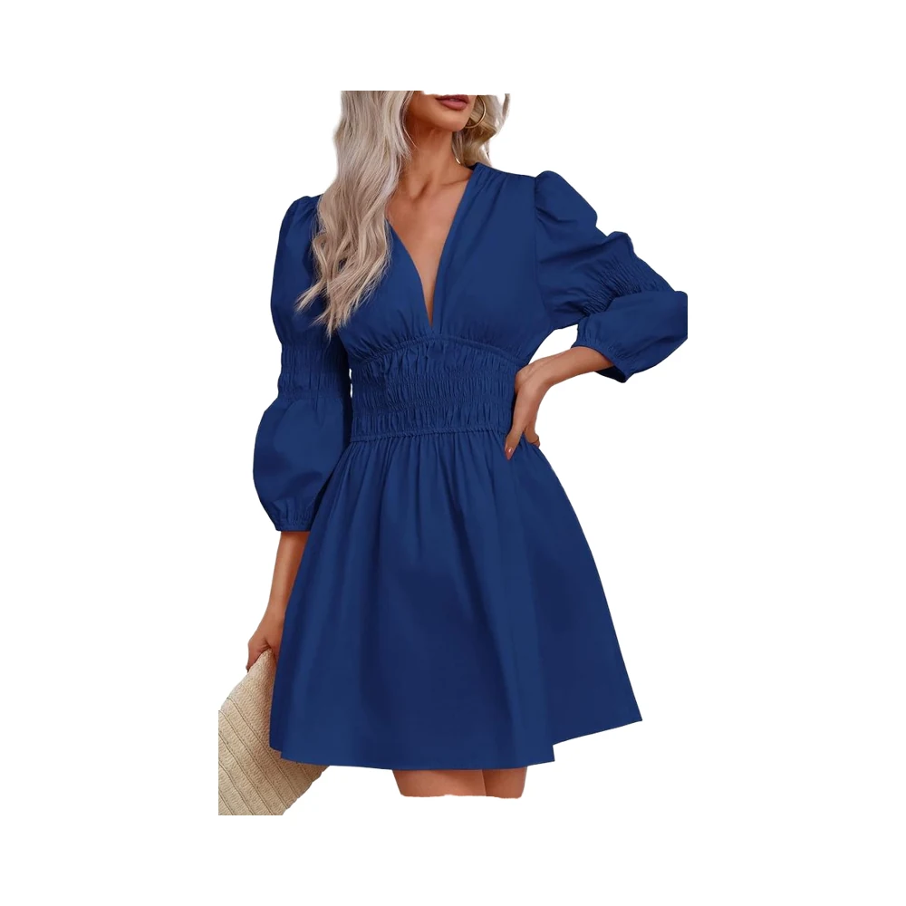 Women's Deep V Neck Mini Dress - view 2