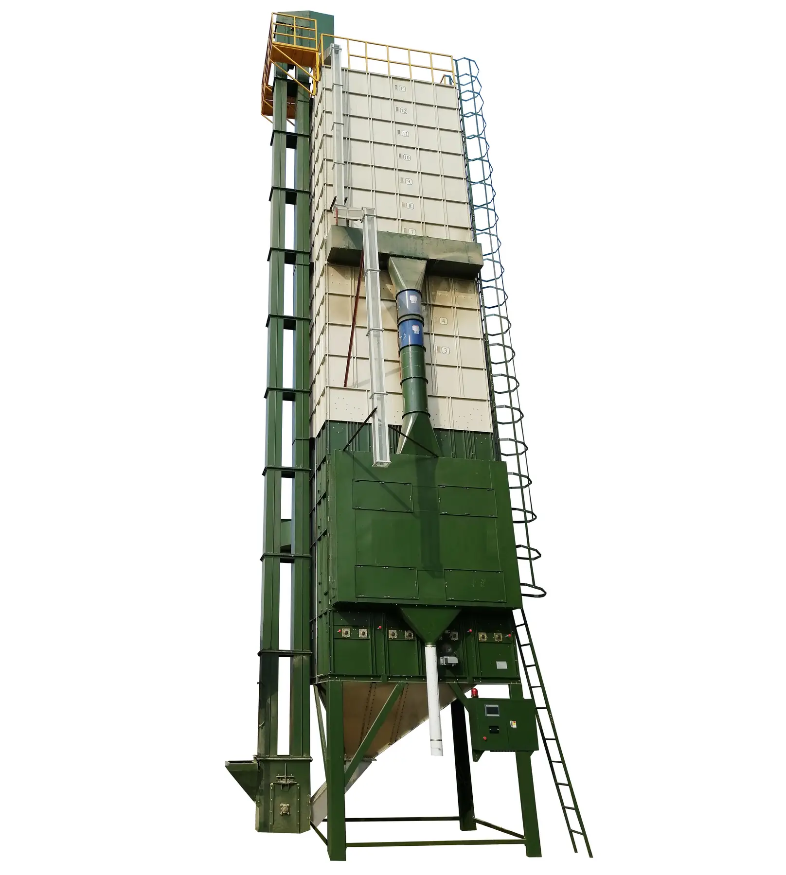 TT 5H low temperature circulating grain dryer with biomass furnace