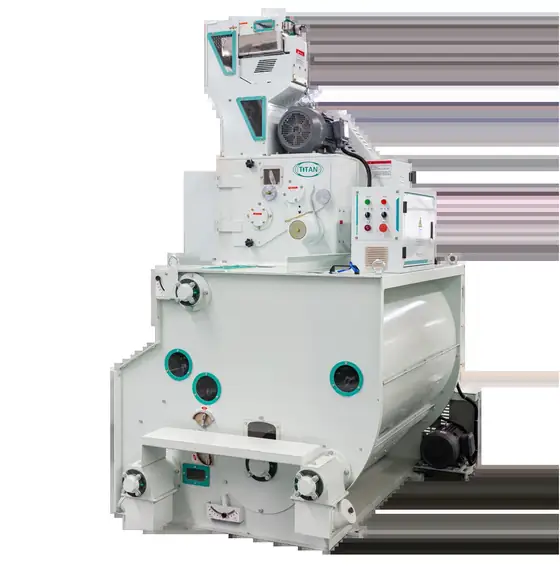 TRIH pneumatic rubber roller husker with touch screen control panel