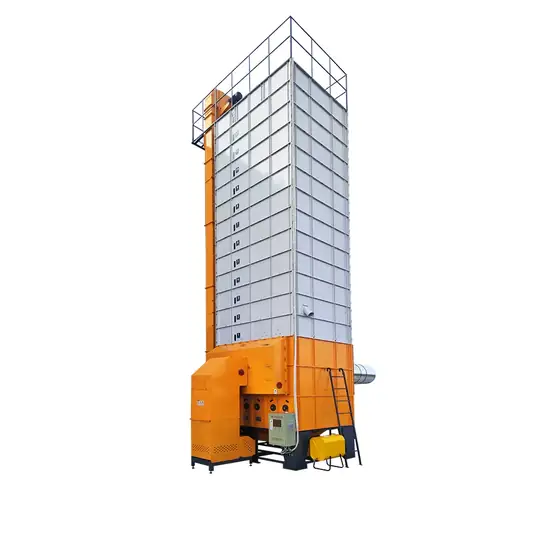 Cross flow dryer tower with ventilation fan and ducting