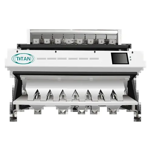 TITAN Super Eye optical sorter with chute feeders and touch screen