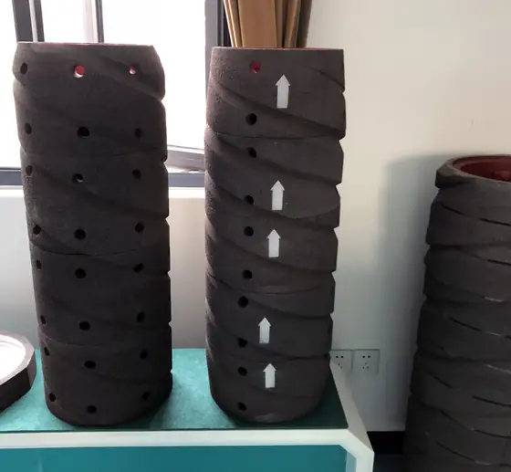 Set of emery rollers packed for shipment