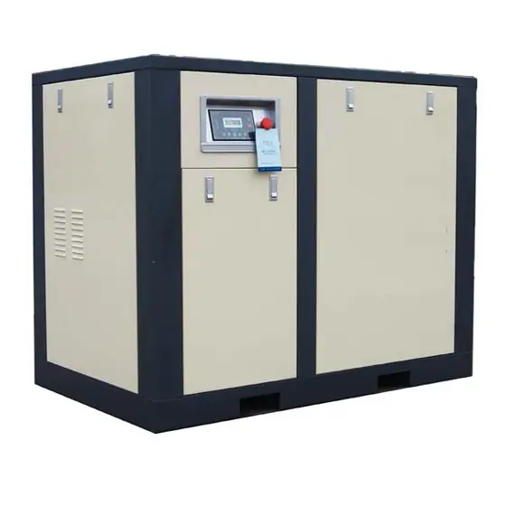 JF series permanent magnet screw compressor in a sound insulated cabinet