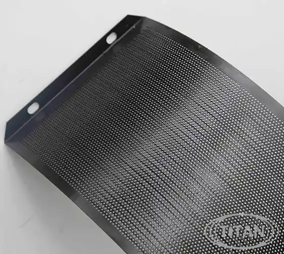 Flour machine screen with fine perforation