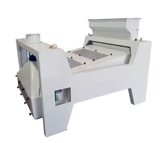 Cleaning machine frame with access panels and outlet chutes
