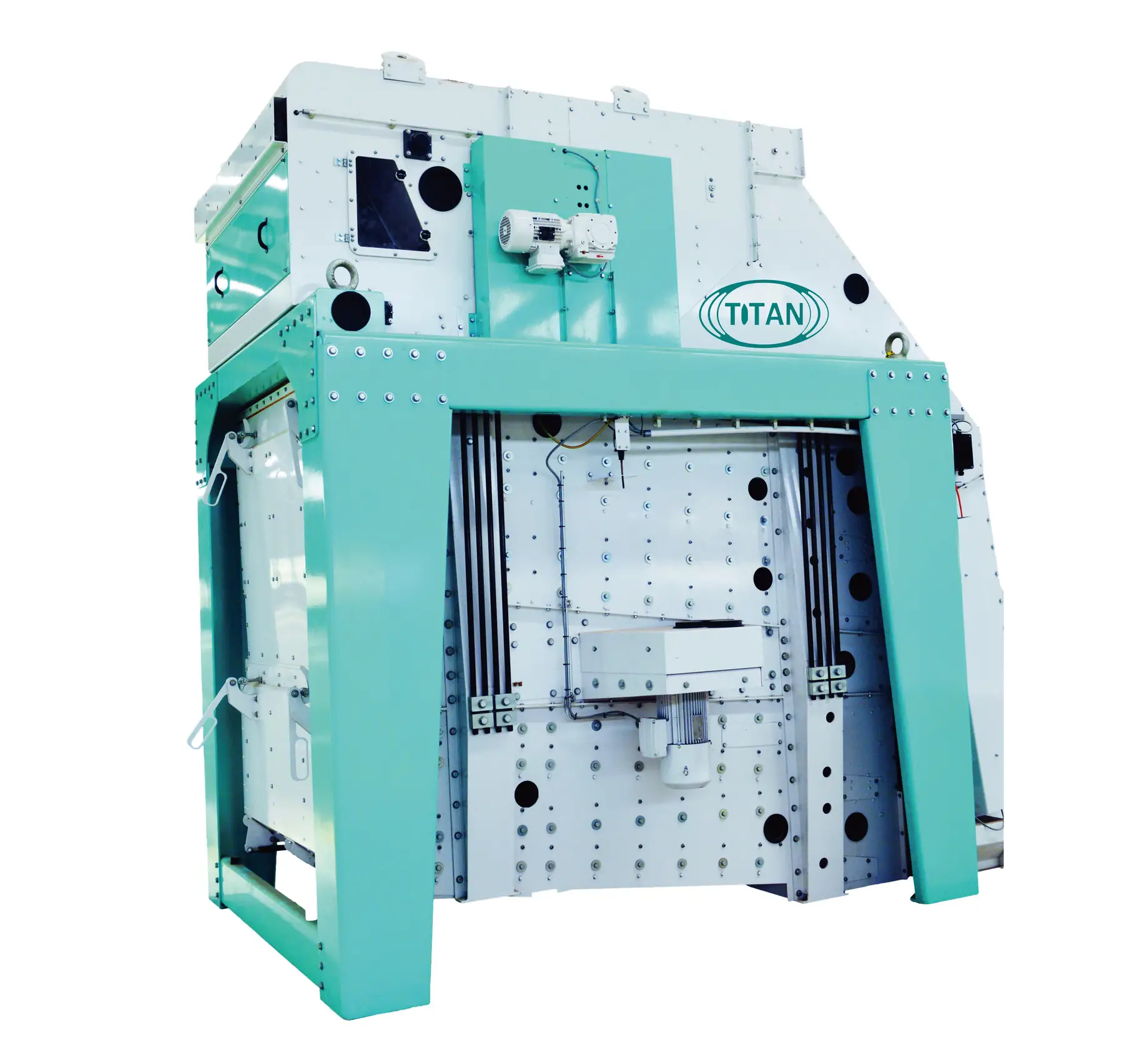 TTAS multi deck cleaning sieve with inlet aspiration and access flaps