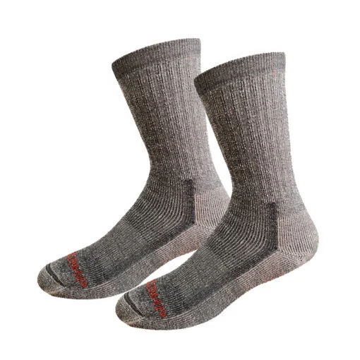 Brown marl merino wool boot socks