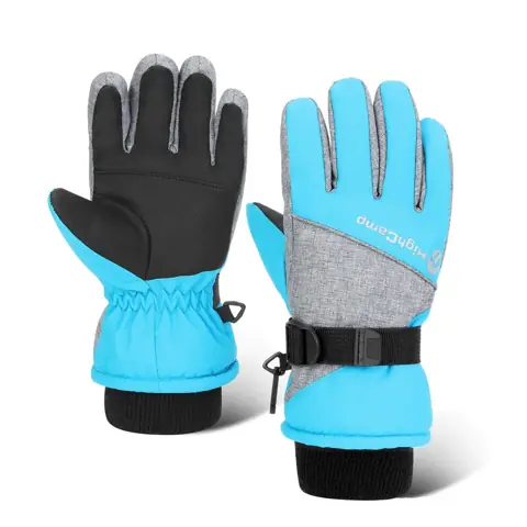 Kids Snow Gloves - Fully waterproof five-finger kids snow gloves with thermal i