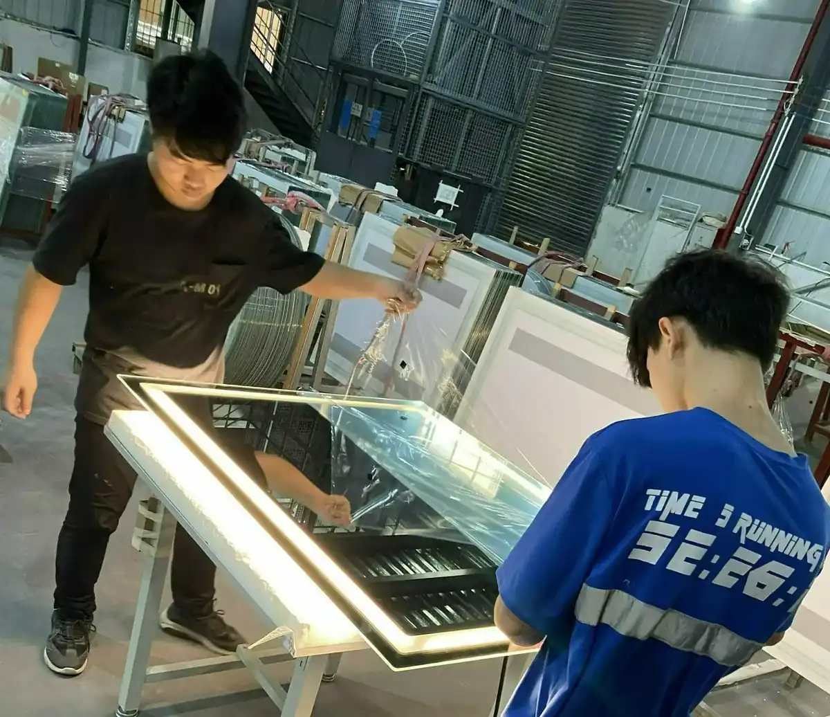 Every mirror inspected before assembly at the factory