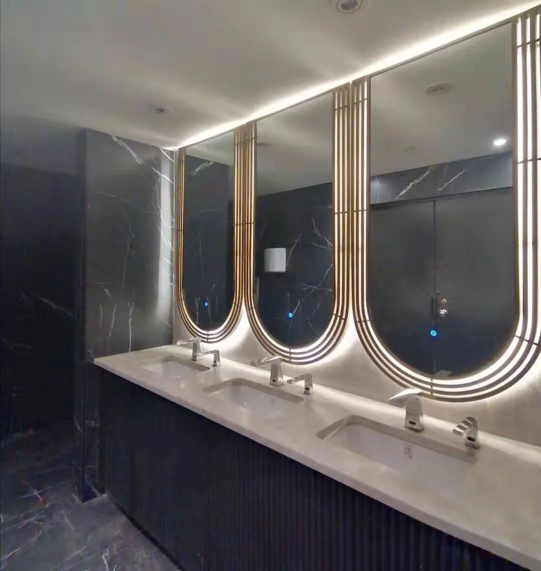 Lighted mirror with frame for Marriott Hotel