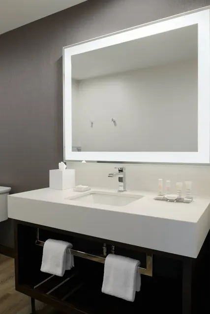 Lighted mirror for Marriott hotel in Tacoma, Washington,USA.