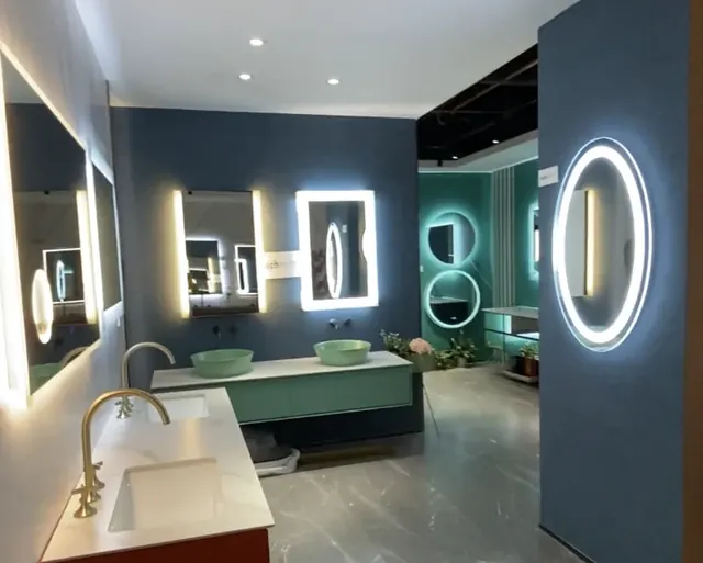 LED mirror showroom