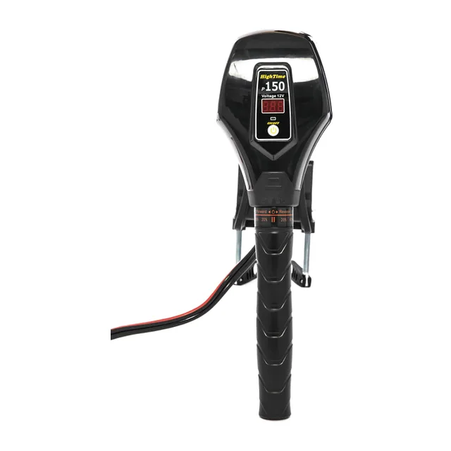 Digital tiller head with battery and speed display, fitted to the brushless series