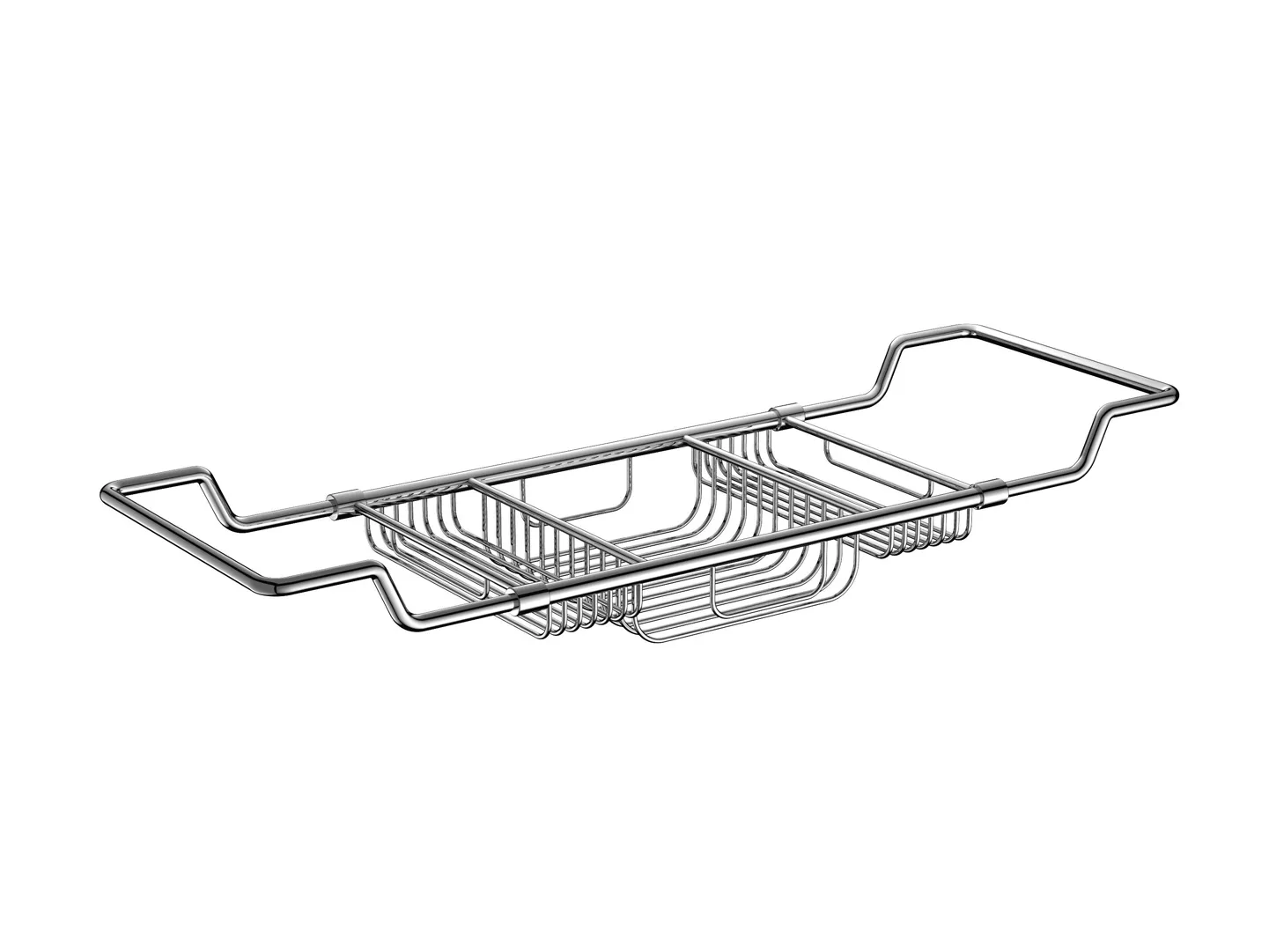 Stainless steel wire shower caddy with two hanging arms