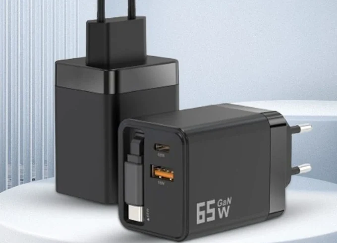 LEVA LW65 65W GaN desktop charger with 1C + 1A ports