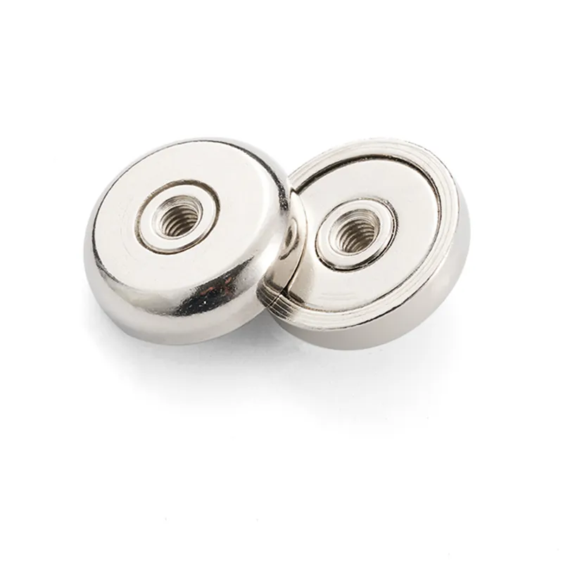 Flat-Thread Pot Magnets