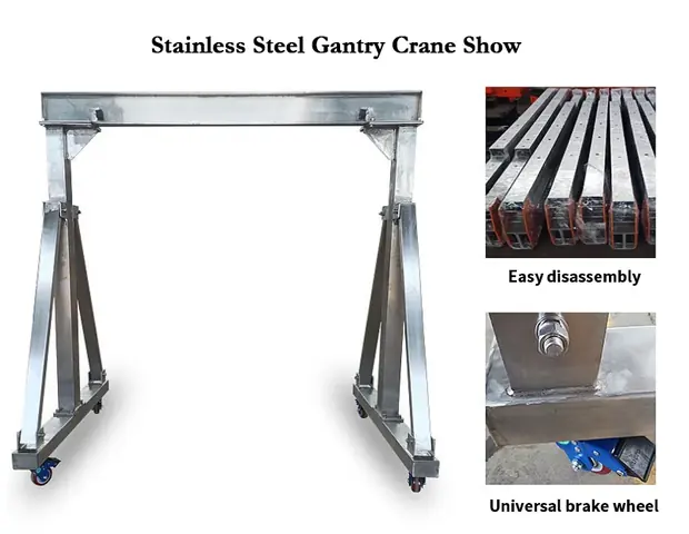 Stainless-steel-portable-gantry-crane detail 2 from Sinomac Industrial