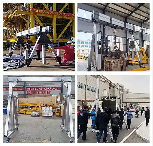 Stainless-steel-portable-gantry-crane manufactured by Sinomac Industrial