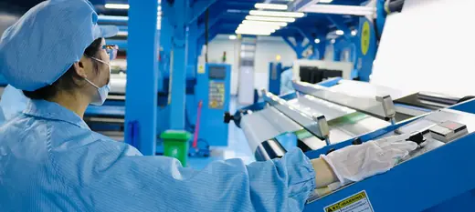 Coating line inside the Hondol Suzhou workshop
