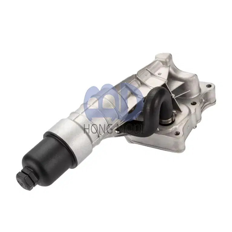Mercedes-Benz 271 engine oil filter lubrication and cooling housing assembly, part number 271 180 1410 (2711801410, 271-180-1