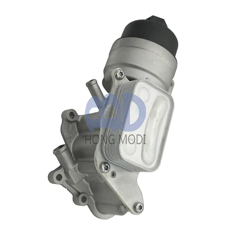 Aluminum engine oil cooler filter housing 11428643749 (11-42-8-643-749, 11427546279) for 2 photograph 2