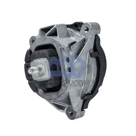 Two genuine OEM front engine mounts for BMW F30: 22116855456 and 22116787657 — view 2