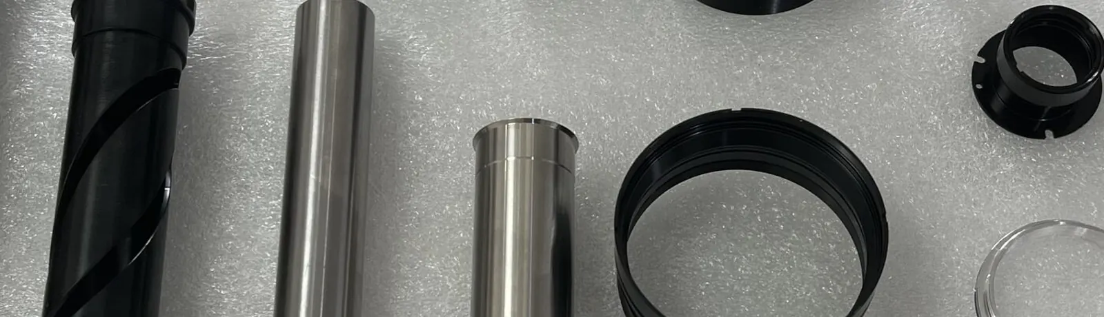 The full range of machined parts produced by Yiwu Hongpin