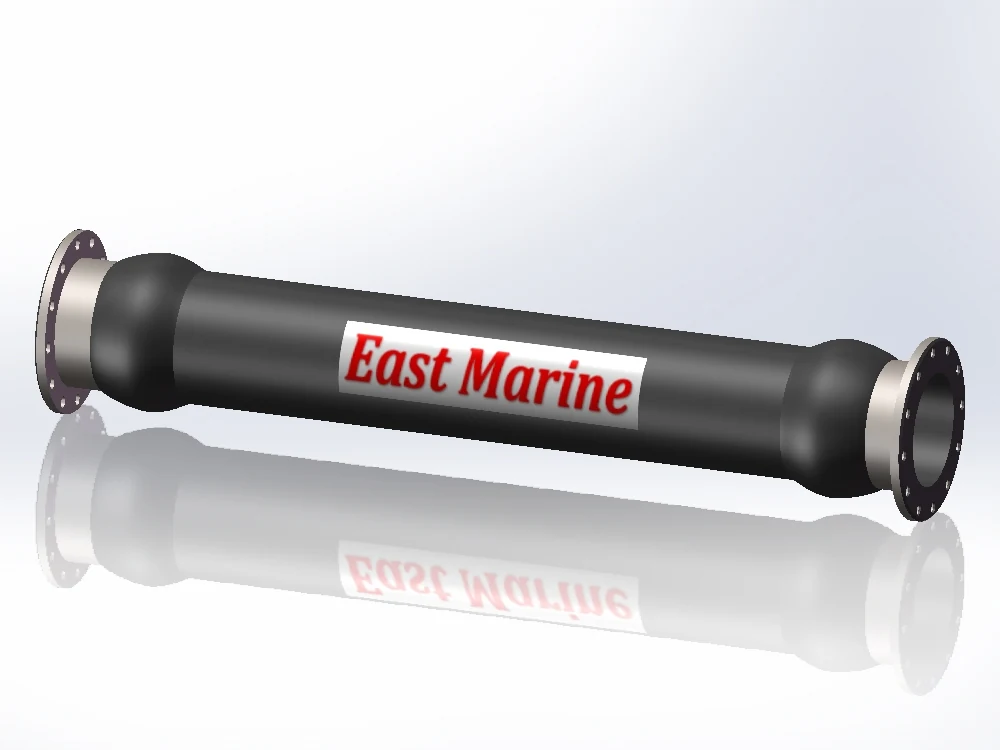 Jet water rubber hose with steel flanges for high-pressure flushing service