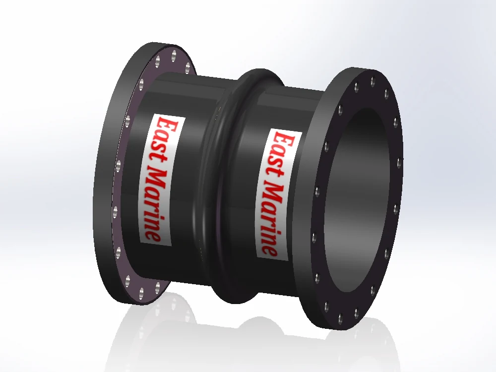 Rubber expansion joint terminated with sandwich flanges