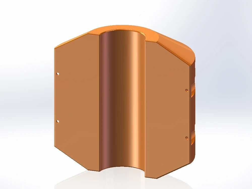 Orange PE float with plain bore for HDPE and steel dredging pipe