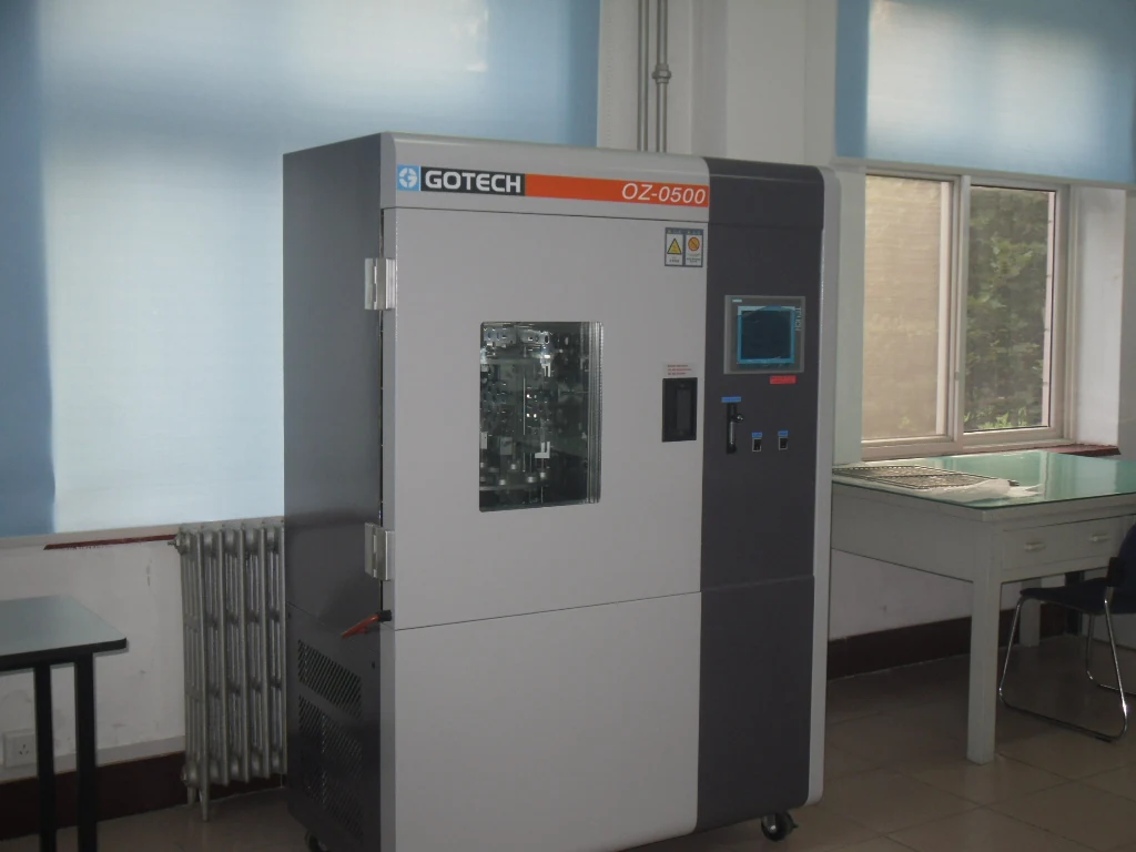 Ozone ageing test chamber used for rubber compound exposure testing
