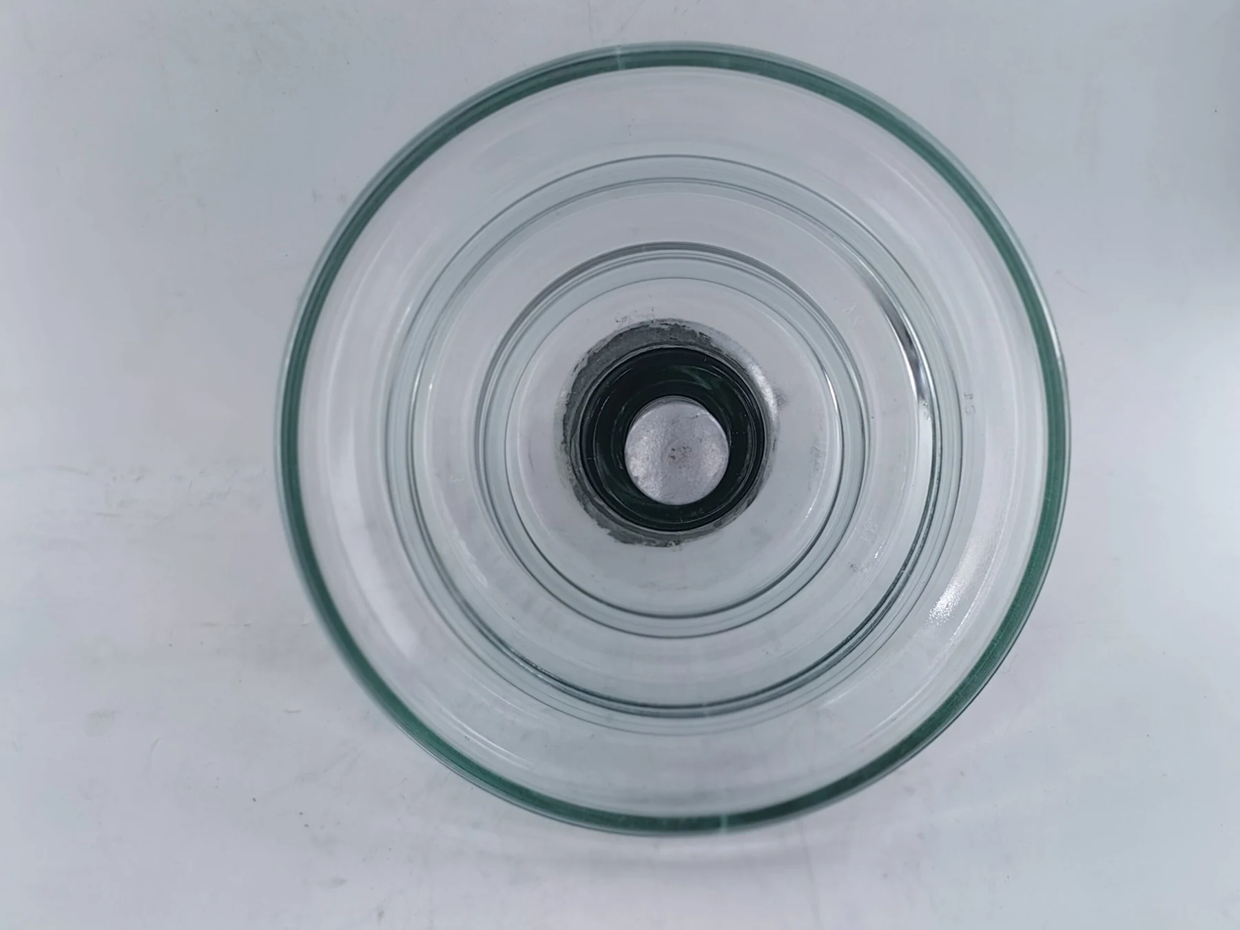 U120B toughened glass insulator of the type used in substation strain assemblies