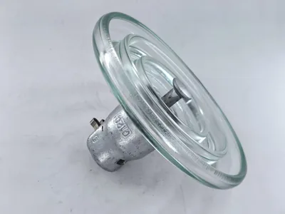 Standard type toughened glass suspension insulator with ribbed underside